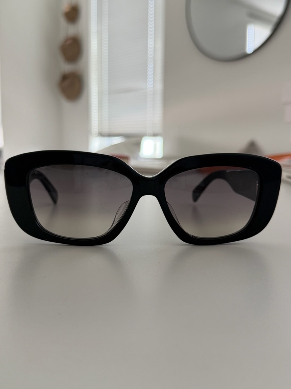 Celine Black Acetate Sunglasses with Gold Triomphe Logo - Picture 6 of 6